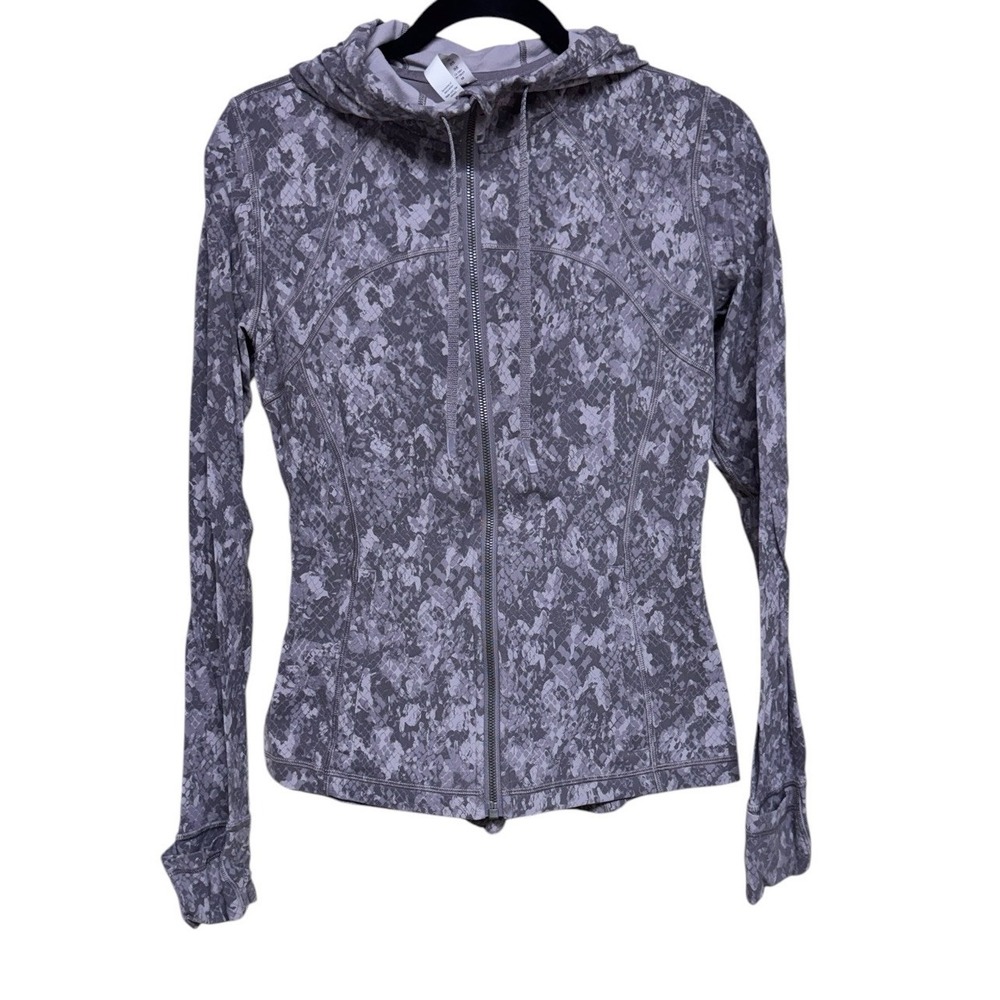 Lululemon Hooded Define Jacket *Nulu Hideaway Camo Lunar Rock Multi Women's Sz 8